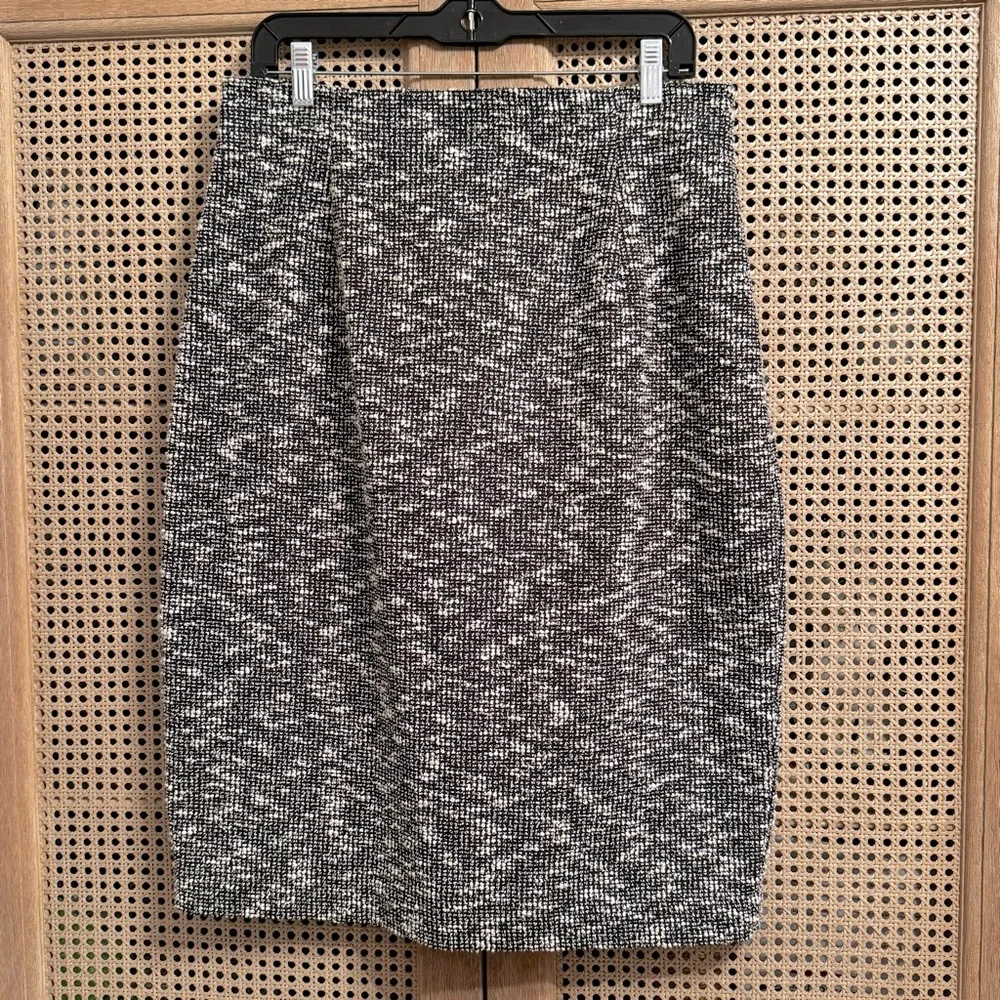 Lafayette 148 Womens Midi  Pencil Tweed Skirt Size 12